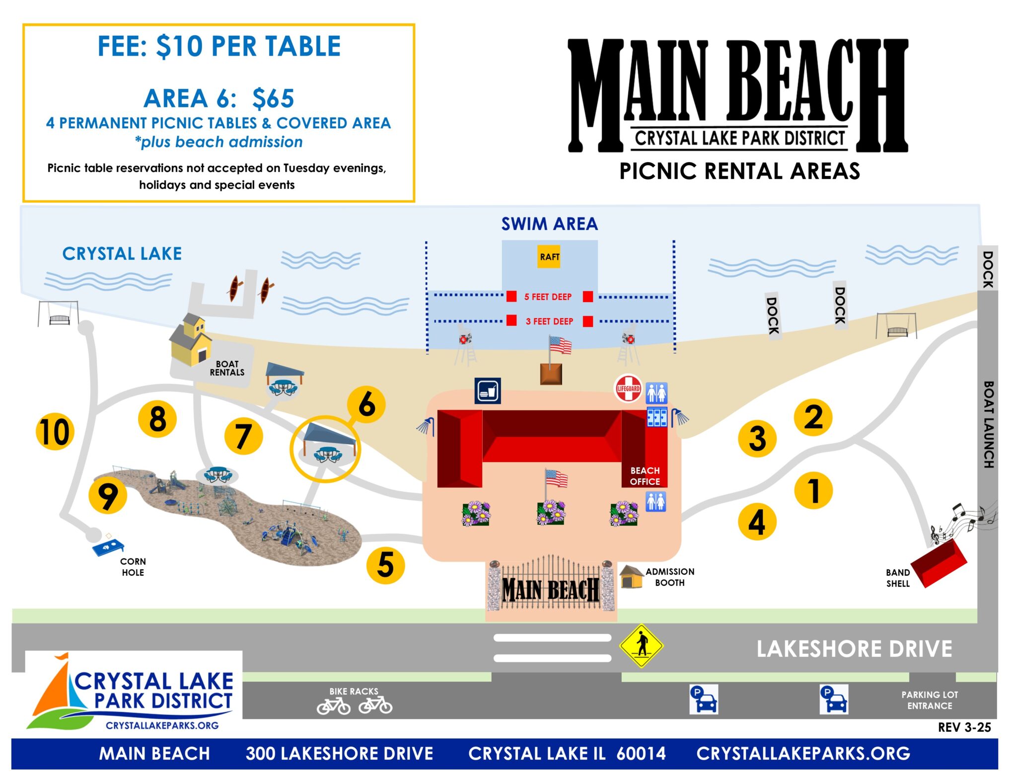 Crystal Lake Main Beach